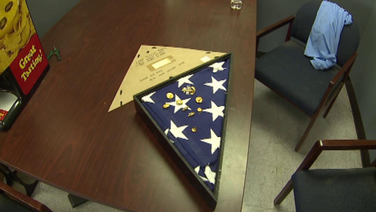 Navy veteran returns burial flag to fallen hero's widow