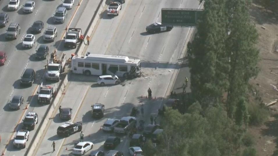 California bus crash leaves 40 injured