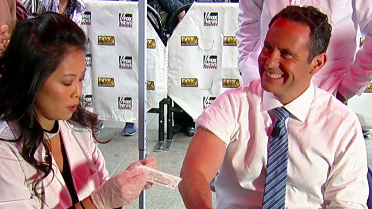 'Fox & Friends' hosts get flu shots on Fox Square