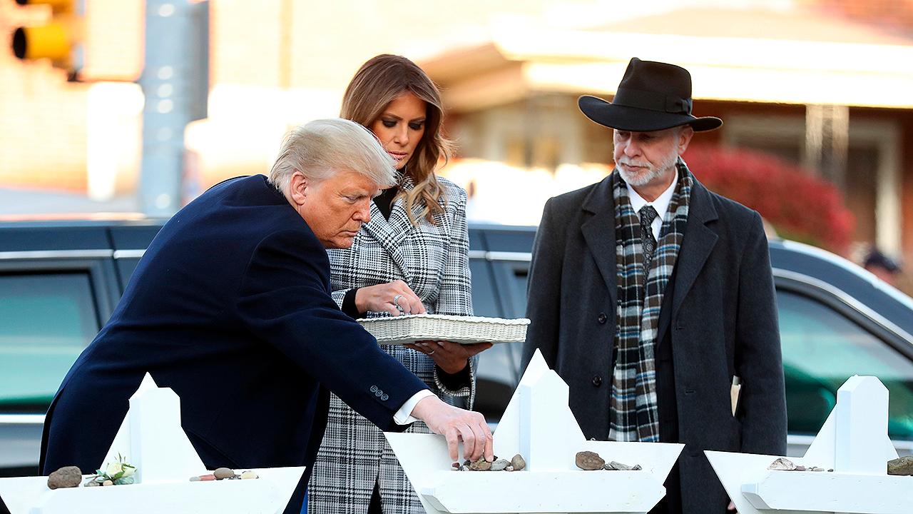 President Trump pays respects to victims of synagogue attack