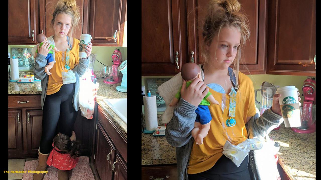 A teenager's ‘perfect’ tired mom Halloween costume goes viral