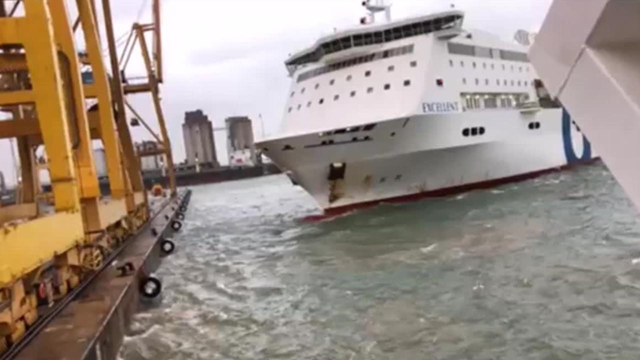 Shocking video: Passenger ferry crashes into Barcelona port