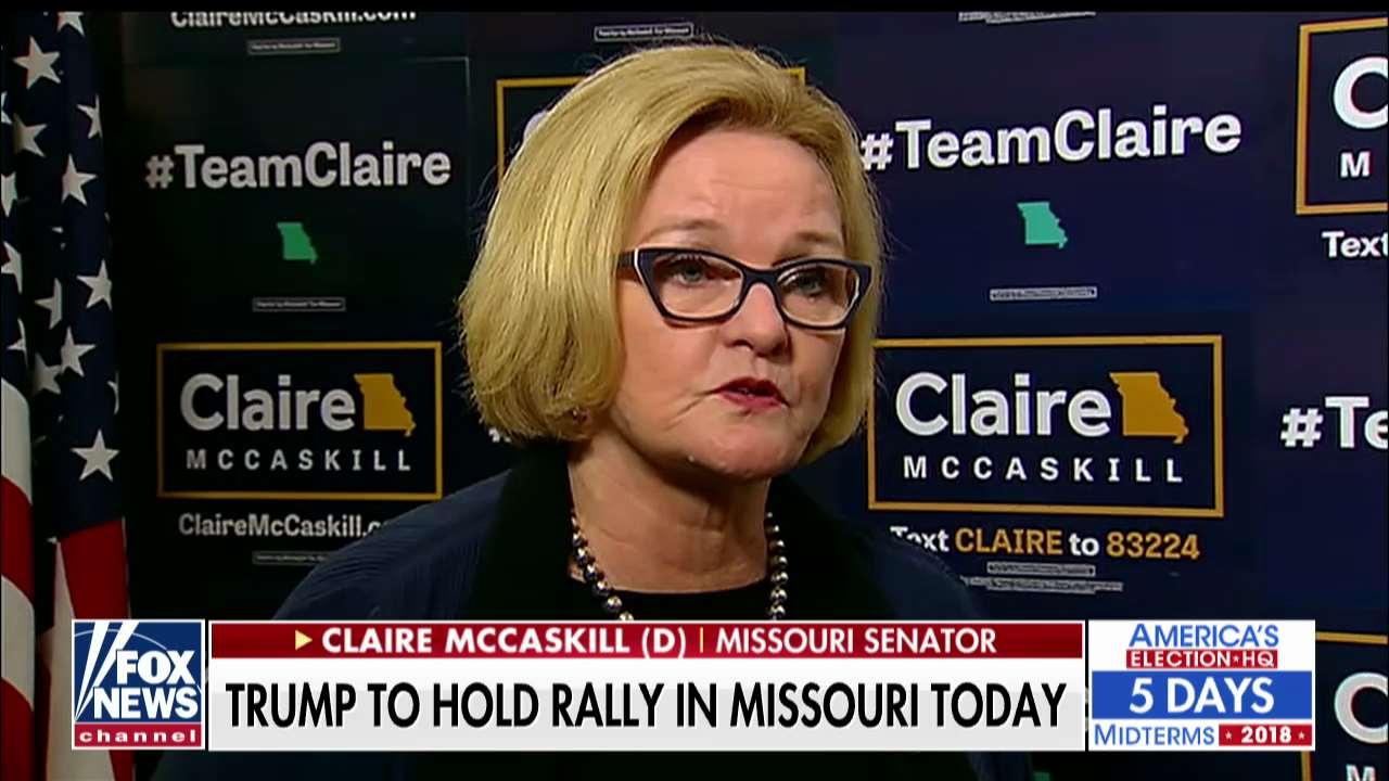 Claire McCaskill supports Trump's efforts on migrant caravan. 