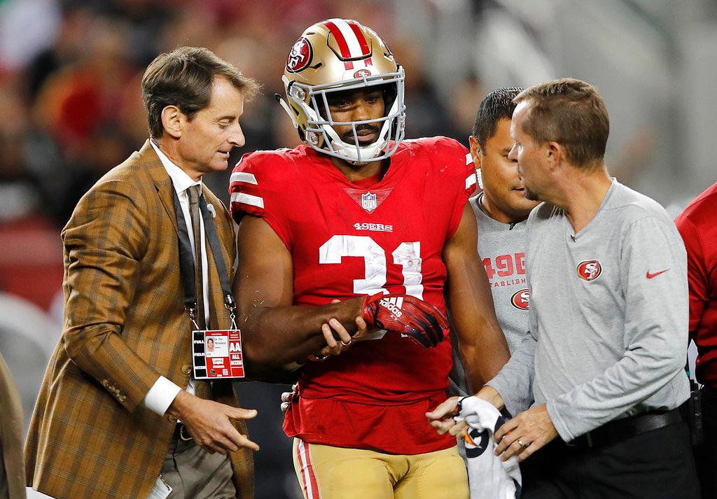 Gruesome right forearm injury sidelines 49ers running back