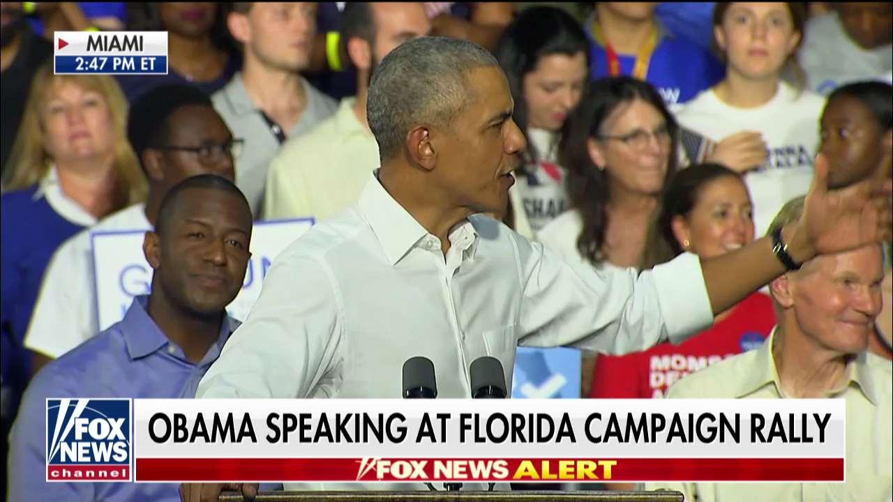 WATCH: Protesters Interrupt Obama as He Stumps for Gillum, Nelson in Florida