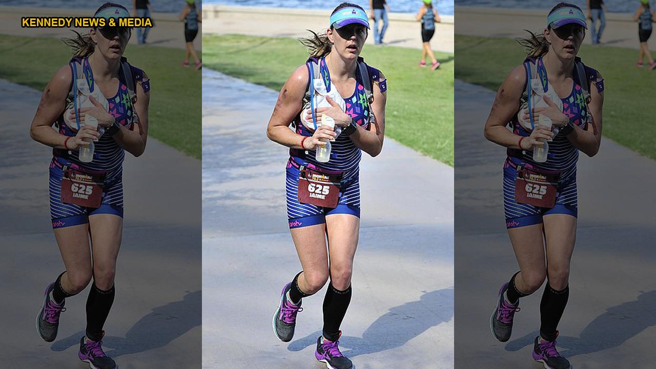 Airman mom pumps breast milk while completing Ironman 70.3