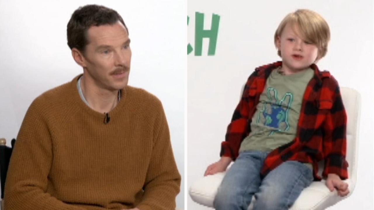 Benedict Cumberbatch talks to a young fan about 'The Grinch'