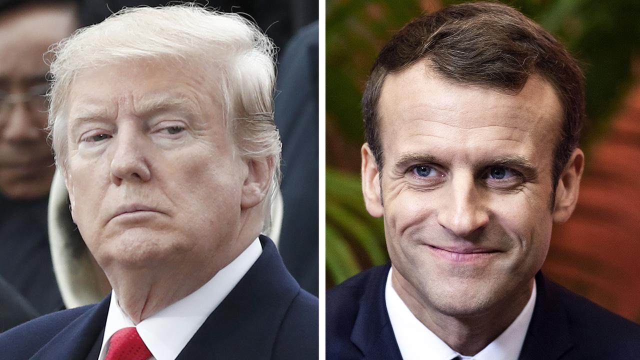 Trump tweetstorm blasts Macron over nationalism rebuke