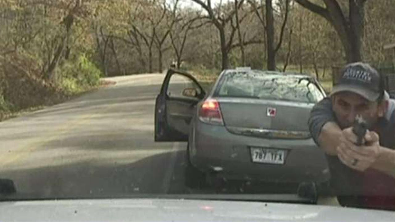 Officer, illegal immigrant shootout caught on dashcam