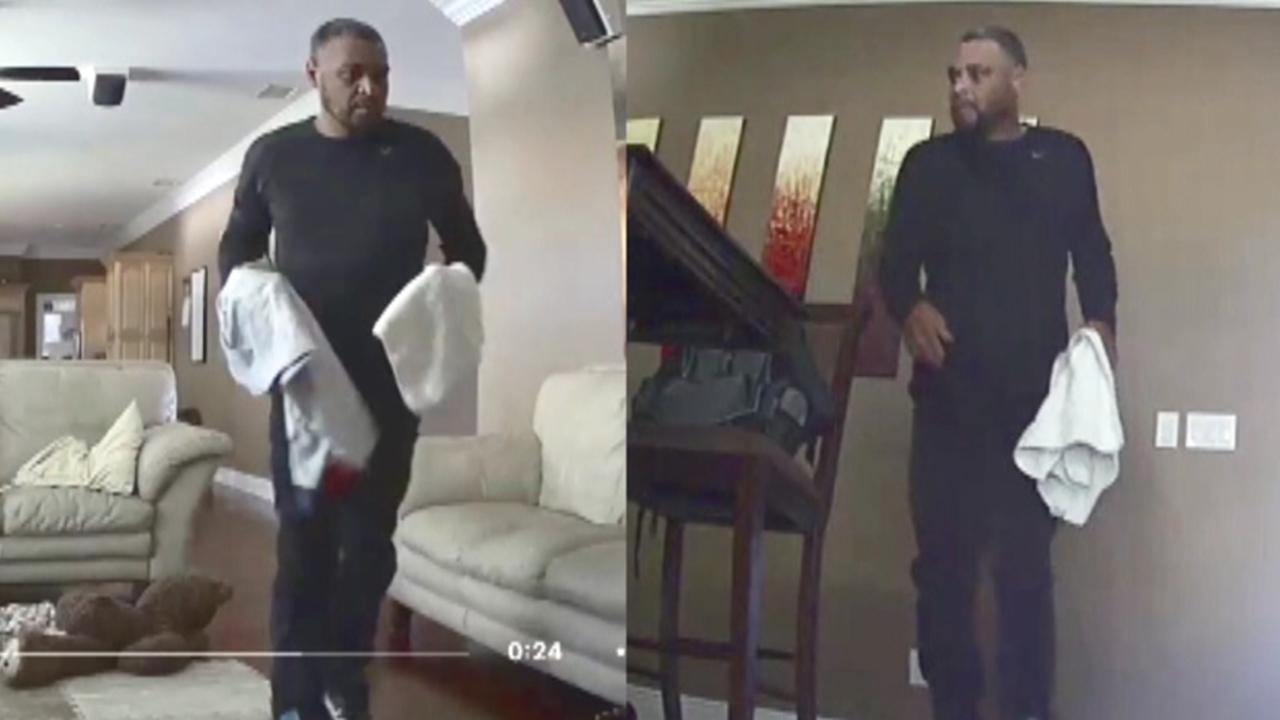 Boy spots burglar from home surveillance video 