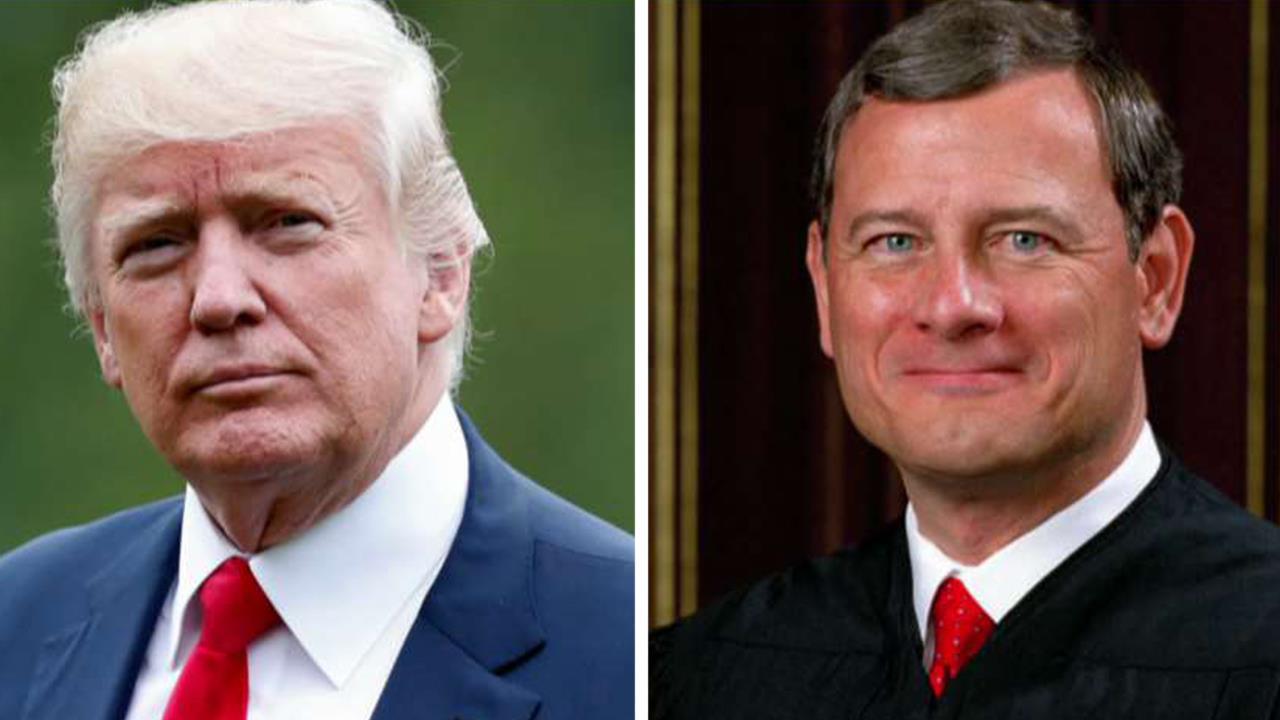 John Roberts and President Trump trade jabs on judicial bias