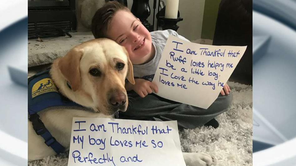 Giving thanks for Canine Companions service dogs