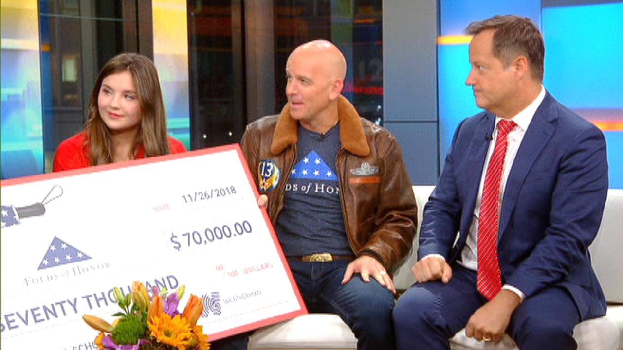 Weatherman Umbrella donates $70,000 to Folds of Honor