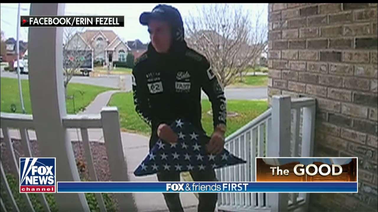 Tennessee Man Folds, Returns American Flag Blown Off Pole By Wind