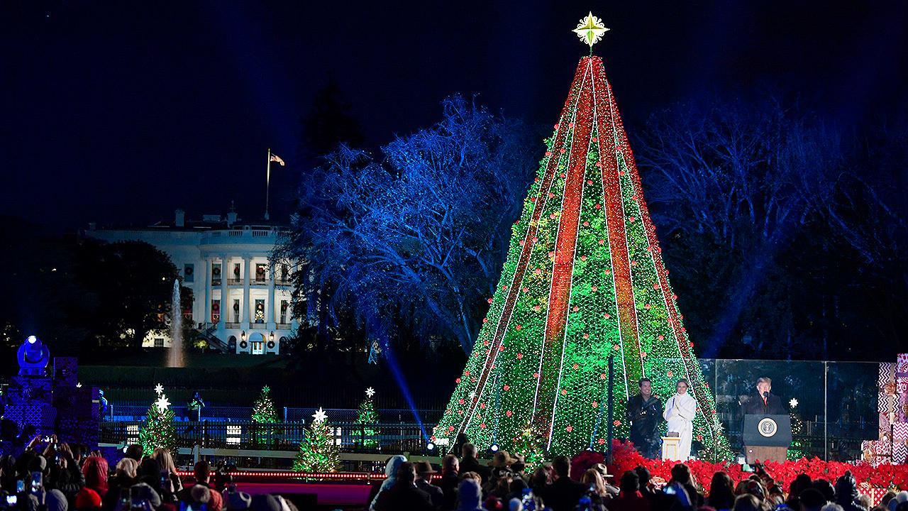 President Trump, first lady light National Christmas tree