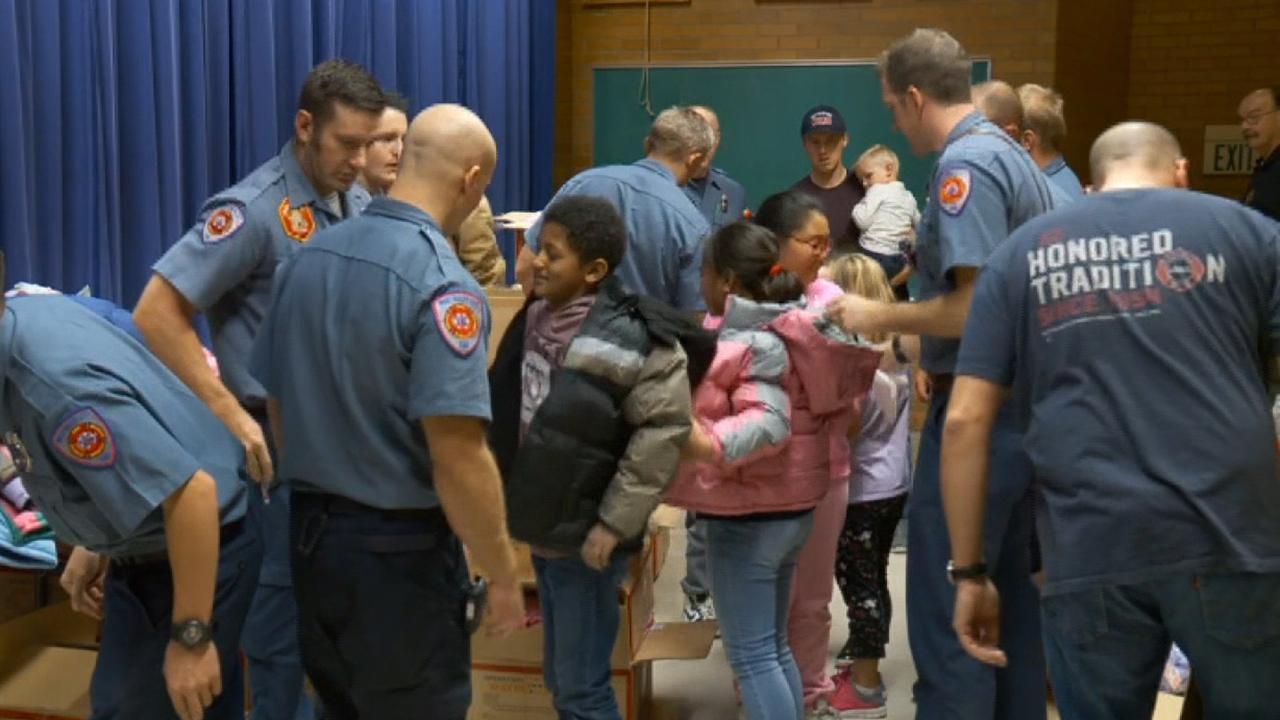 Utah firefighters spread holiday cheer to kids in need