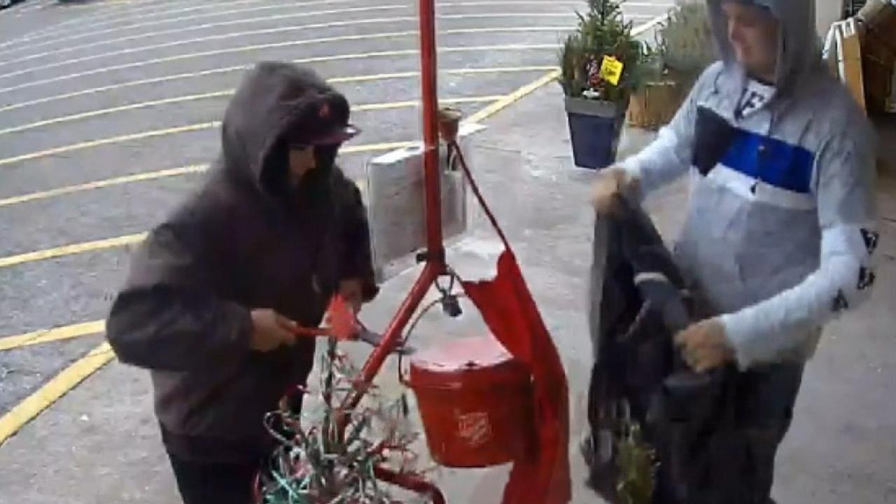 Salvation Army donation kettle stolen by two grinches Fox News Video