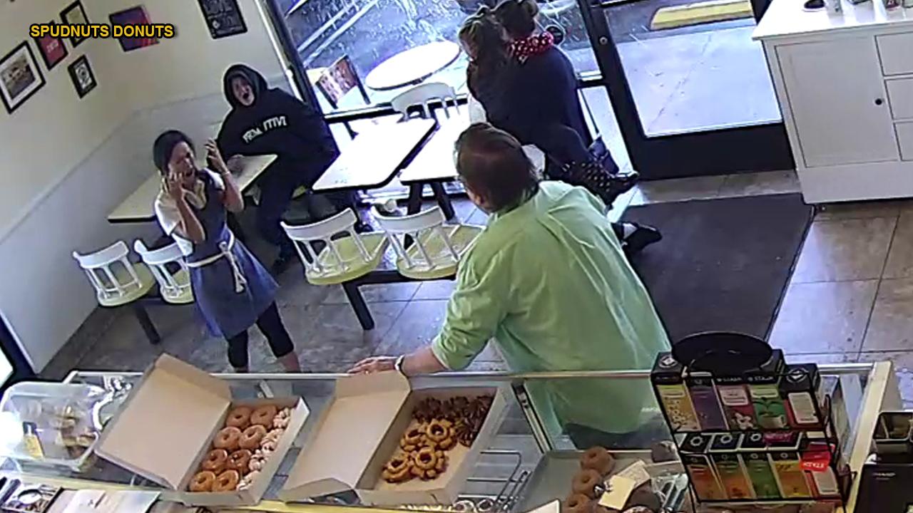 Homeless woman throws hot coffee in doughnut shop owner's face