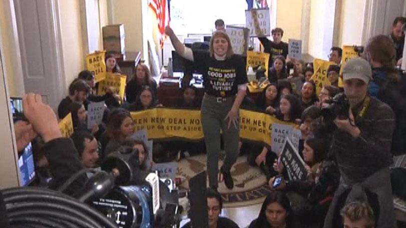 Protesters arrested at Pelosi's office
