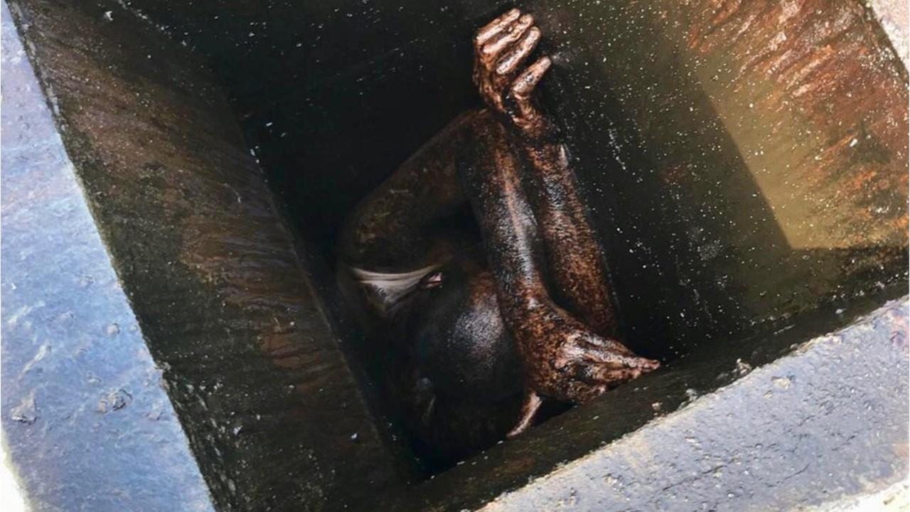 Burglar suspect trapped in grease vent at Chinese restaurant