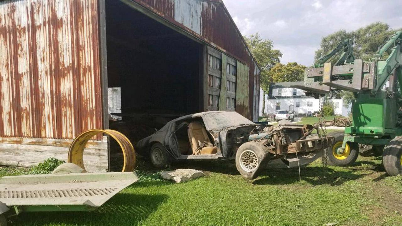 Steve McQueen’s ‘The Hunter’ Pontiac Trans Am emerges from a barn after 39 years