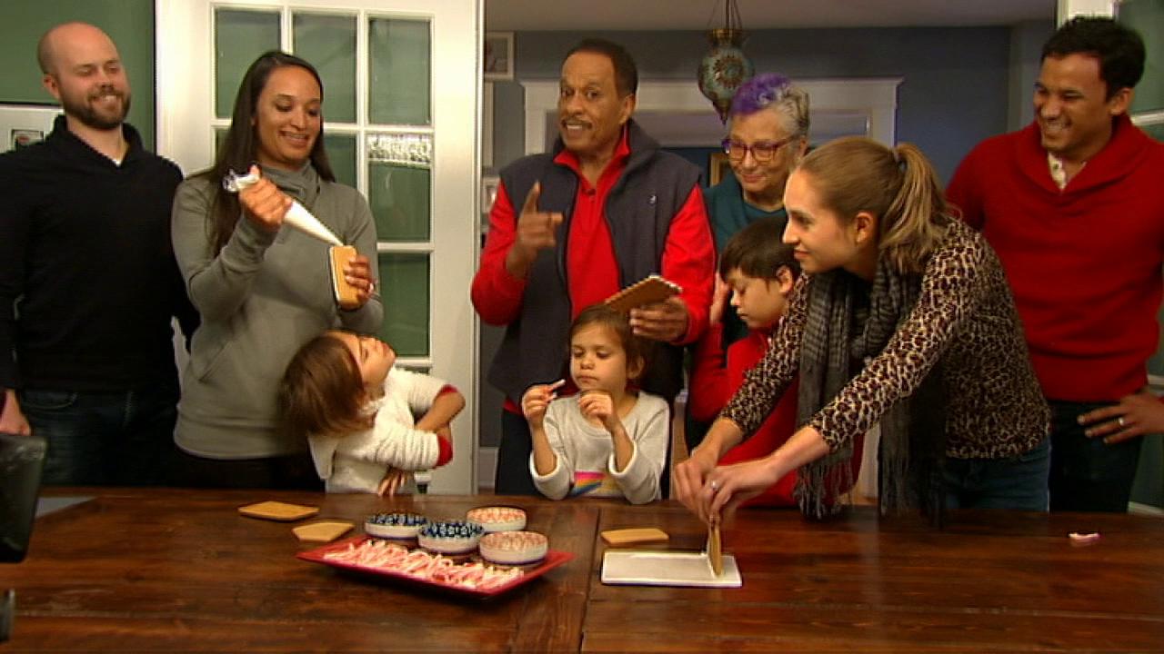 Online Exclusive: The Five’s Juan Williams builds a gingerbread house with his family