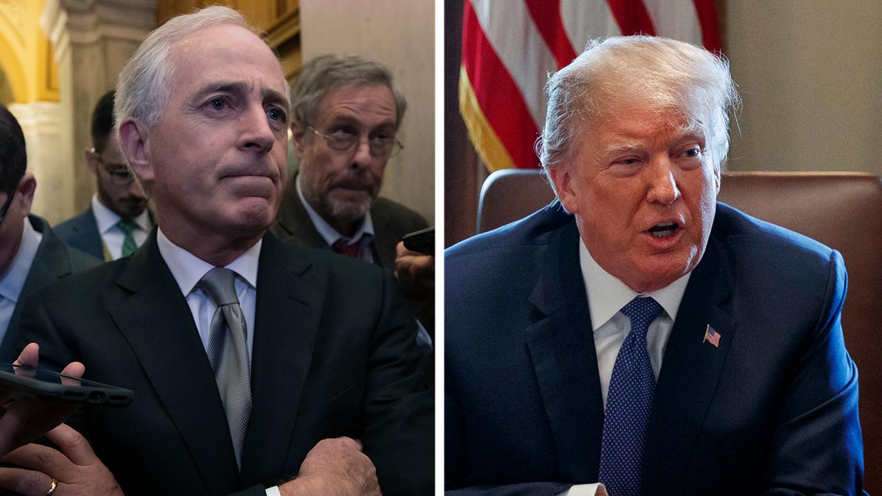 President Trump, Sen. Bob Corker trade jabs over border security, poll numbers and the Iran nuclear deal