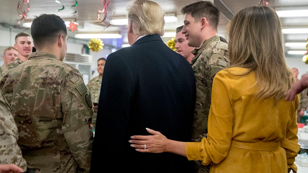 President Trump honors US troops sacrifice and service with unannounced end of year visit to Iraq