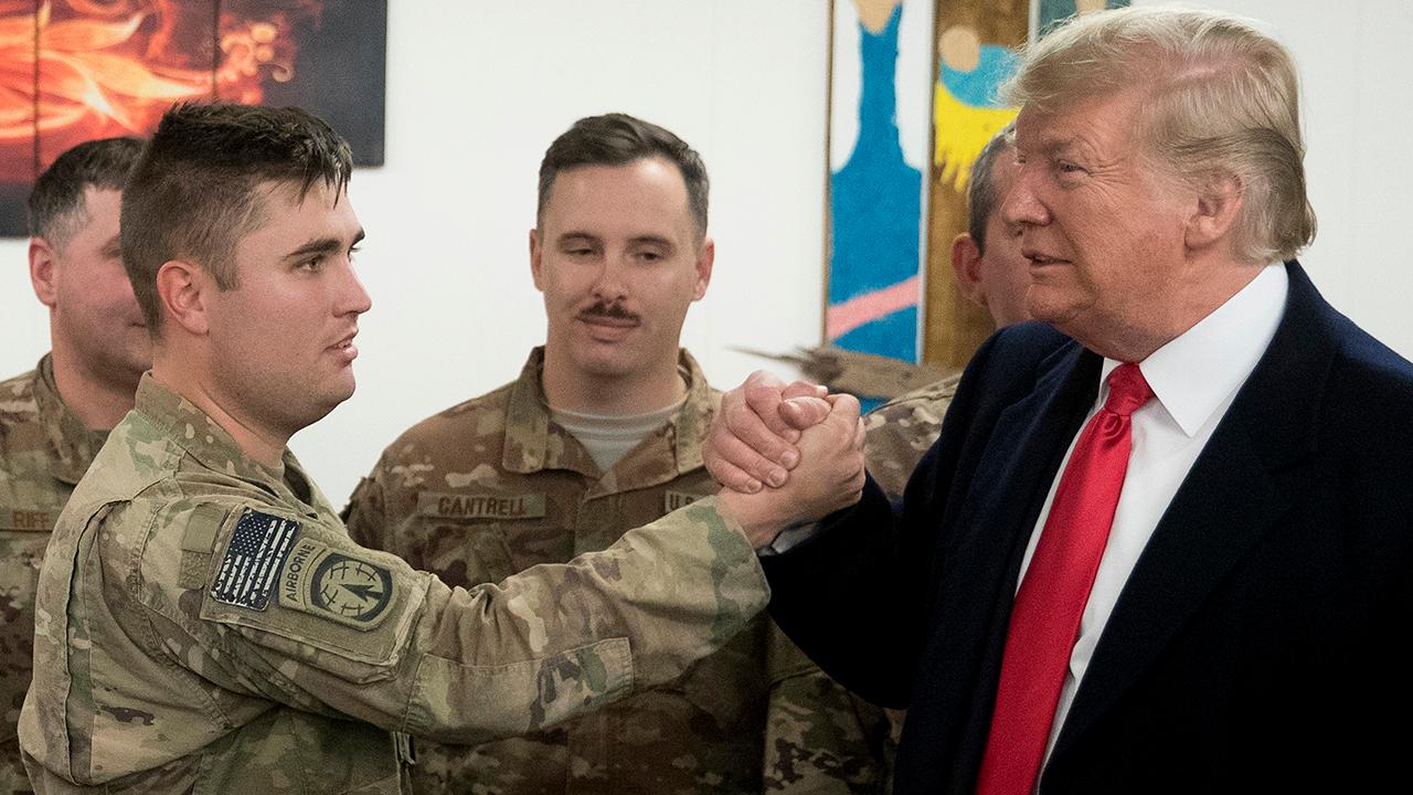 President Trump salutes serviceman: I'm here because of you
