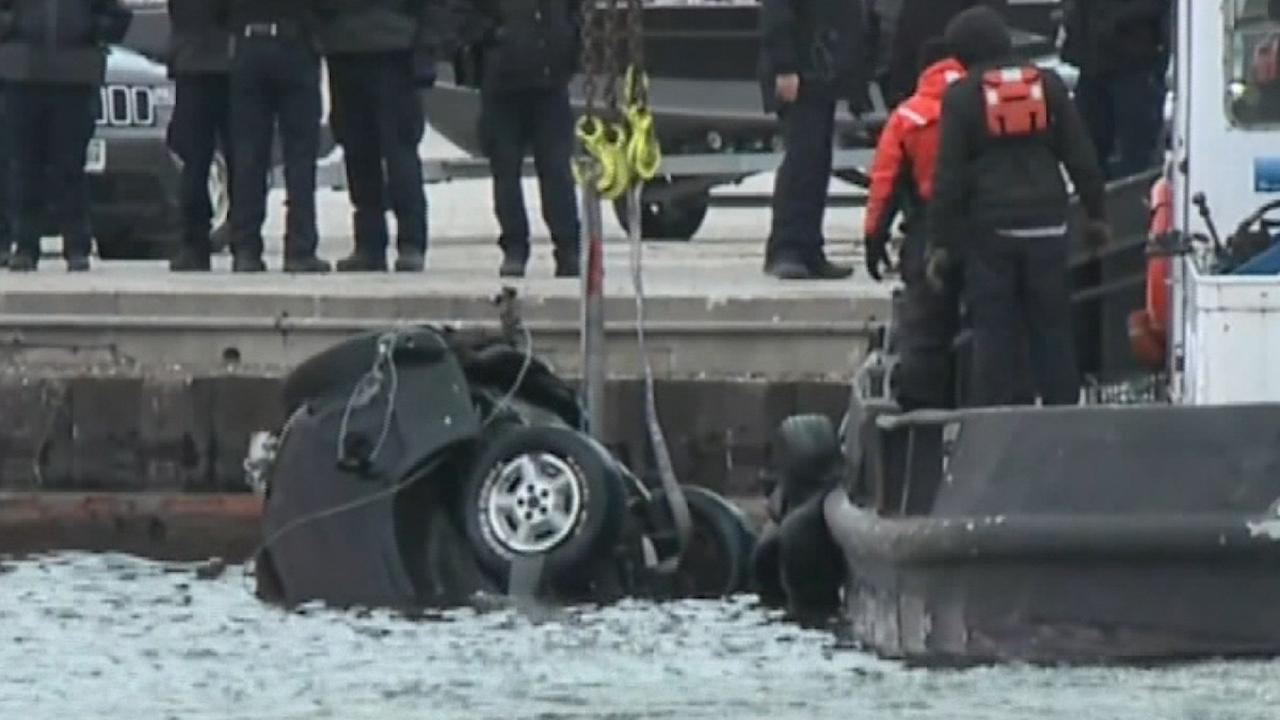 SUV plunges into frigid water after fleeing police, killing all three people inside