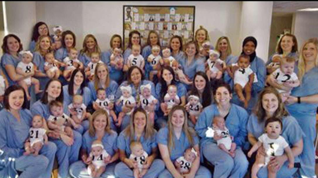 Baby Boom! A Minnesota hospital staff welcomes 31 babies in 2018, Fox & Friends recreates the picture that went viral