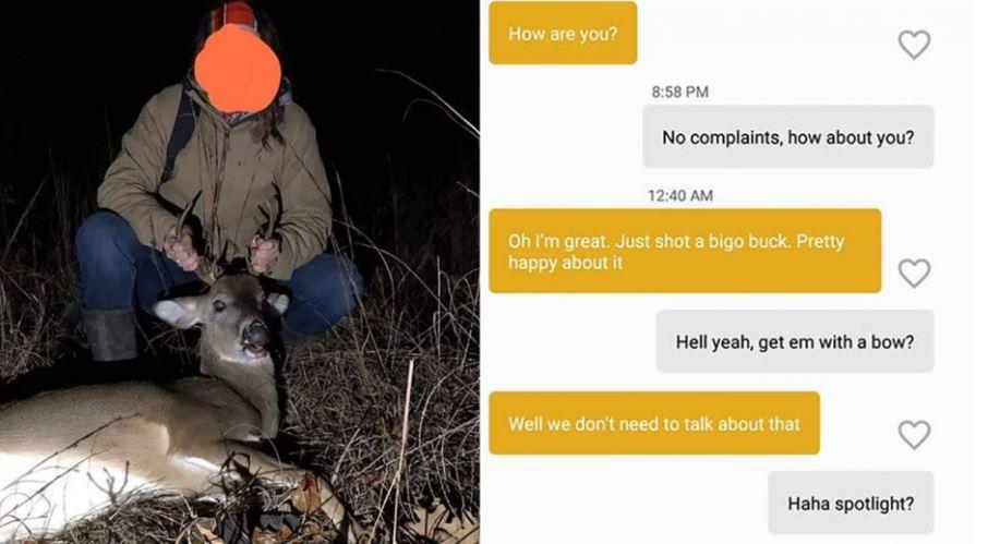 Hunter's dating app boasting to a game warden gets her in legal trouble