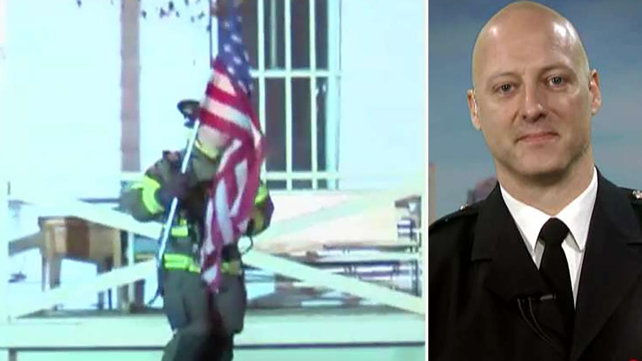 'I didn't want the flag to go up with it': Firefighter saves American flag from Vietnam veteran's burning home