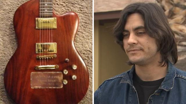 Musician seeks help finding stolen guitar that holds his brother's ashes 