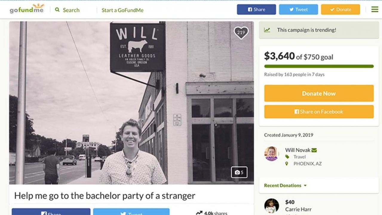 Man flies across the country to attend a bachelor party for a man he never met