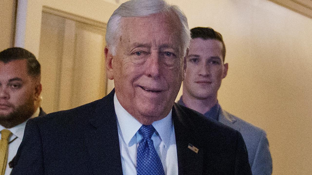 House Majority Leader Steny Hoyer reacts after GOP lawmaker tells Democrats to 'go back to Puerto Rico'