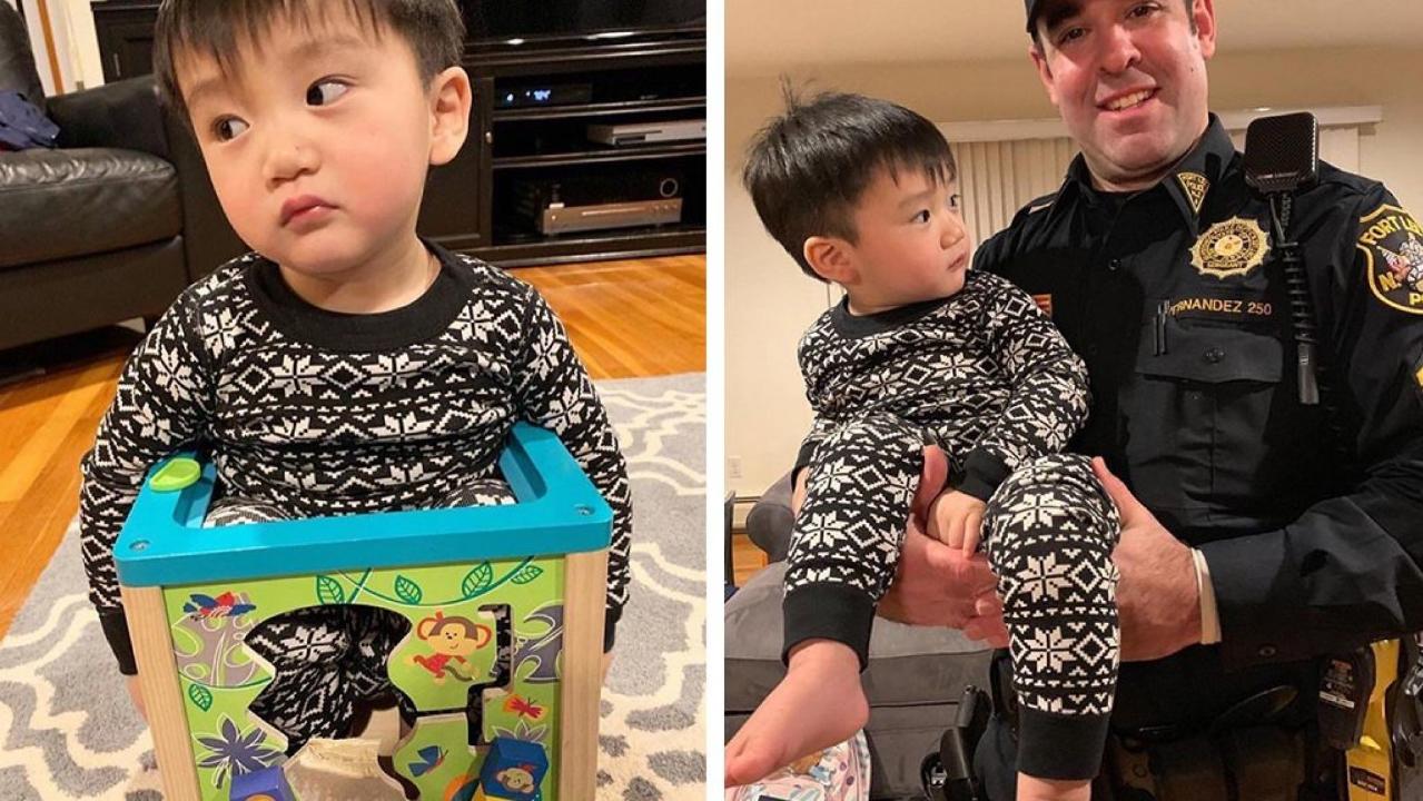 Toddler rescued by police after getting stuck inside toy