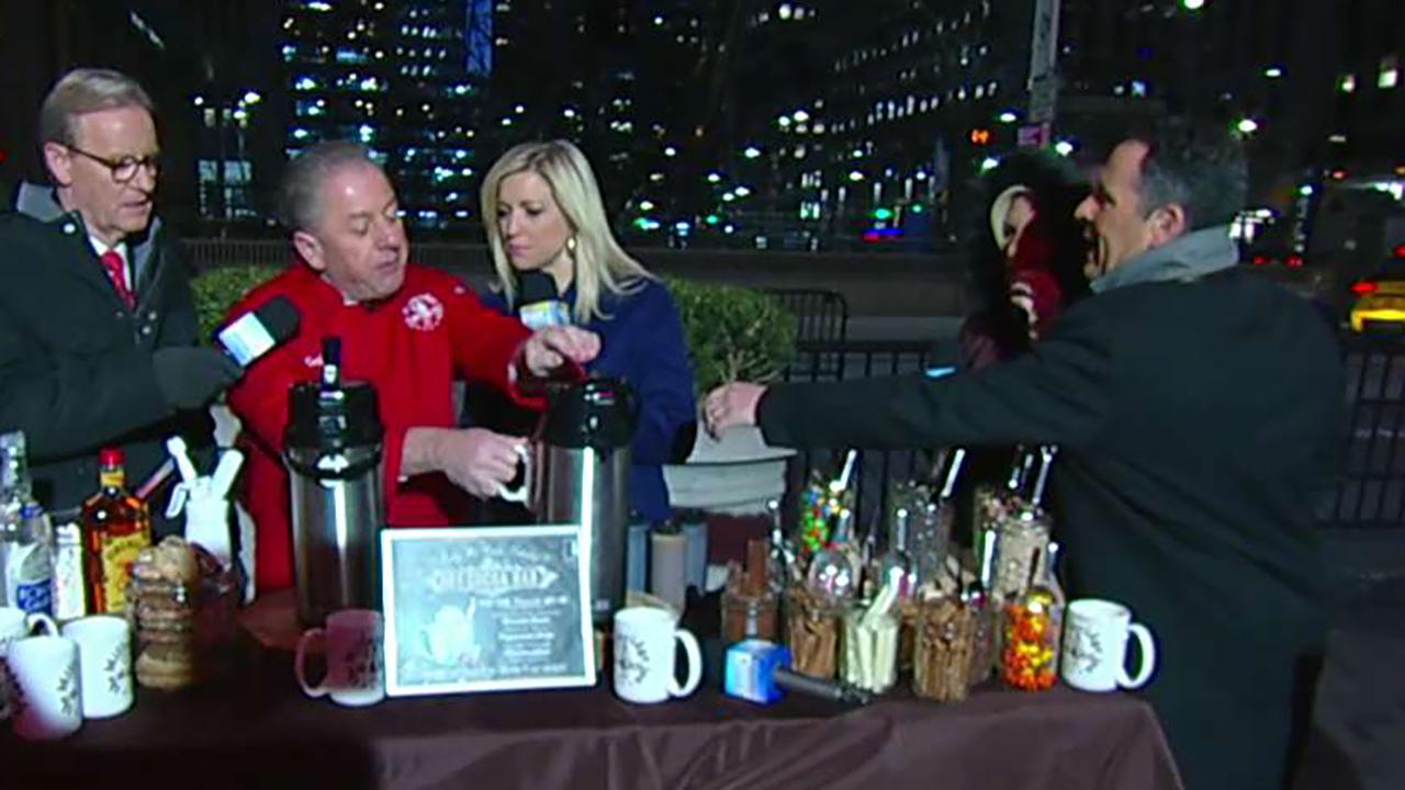 'Fox & Friends' battles the bitter cold on National Hot Chocolate Day