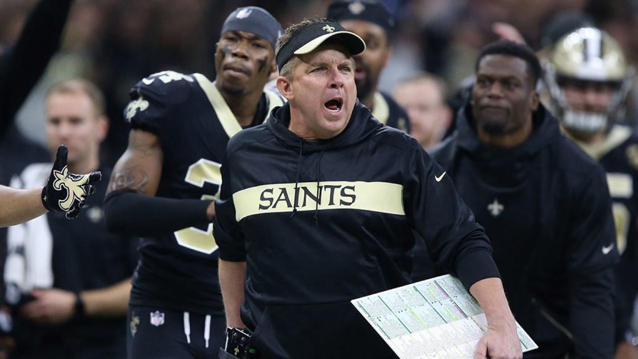 New Orleans Saints coach takes dig at Roger Goodell with clown T-shirt