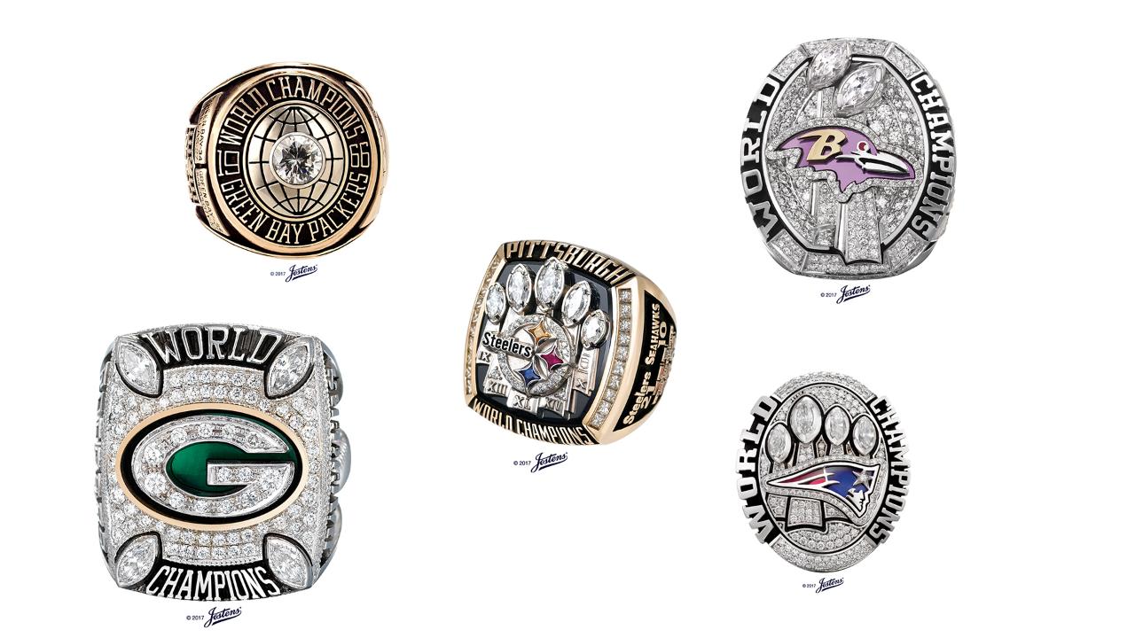 Super Bowl rings through the years