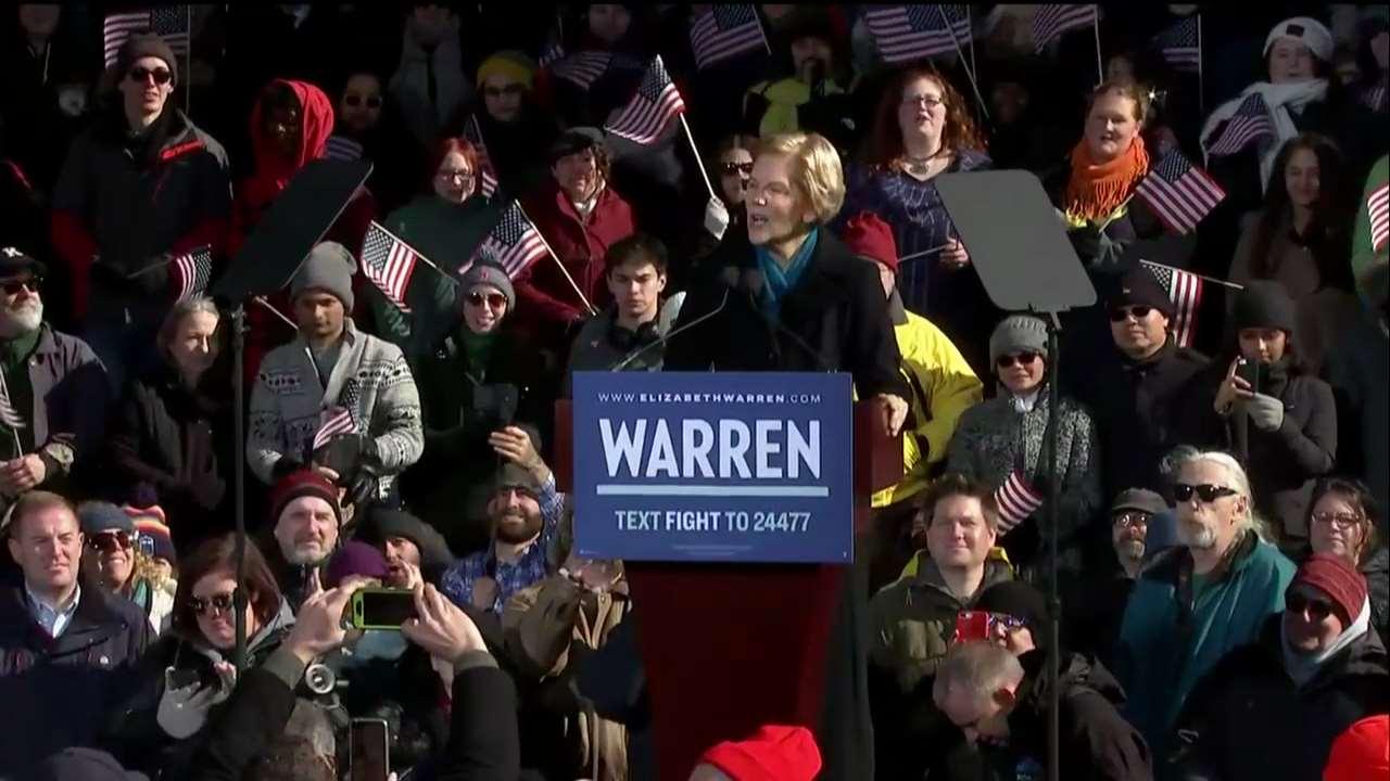 Democrat Sen. Elizabeth Warren announces her 2020 presidential campaign