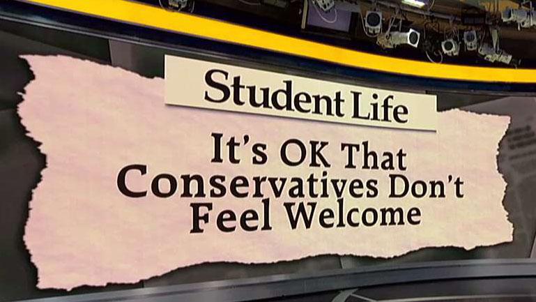 Washington University student newspaper writer says it's ok that conservatives don't feel welcome on campus