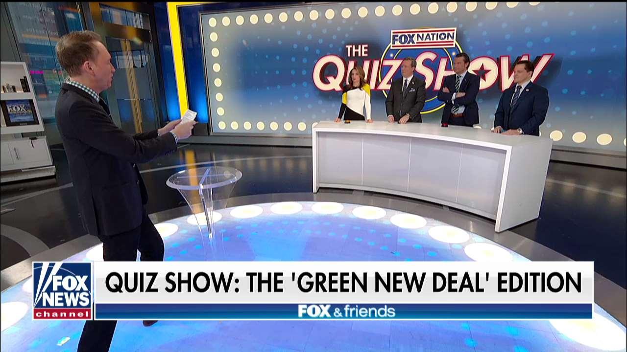 Scarmucci, Fox & Friends Hosts Compete in 'Green New Deal' Edition of 'Quiz Show'