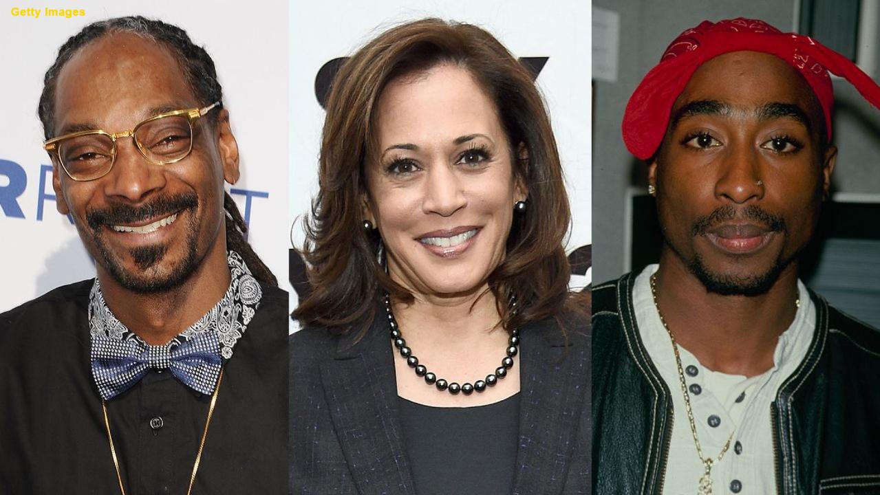 Kamala Harris says she listened to Snoop Dogg and Tupac in college, yet their albums came out after she graduated