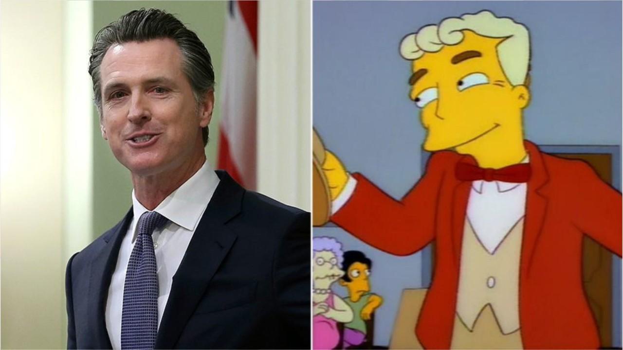 Gavin Newsom talks state's high-speed rail decision, gets compared to 'The Simpsons' character
