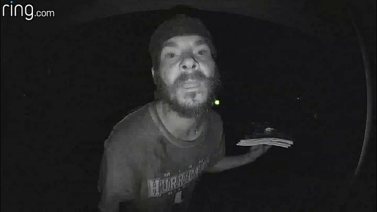 Raw video: Another man caught on camera licking a doorbell