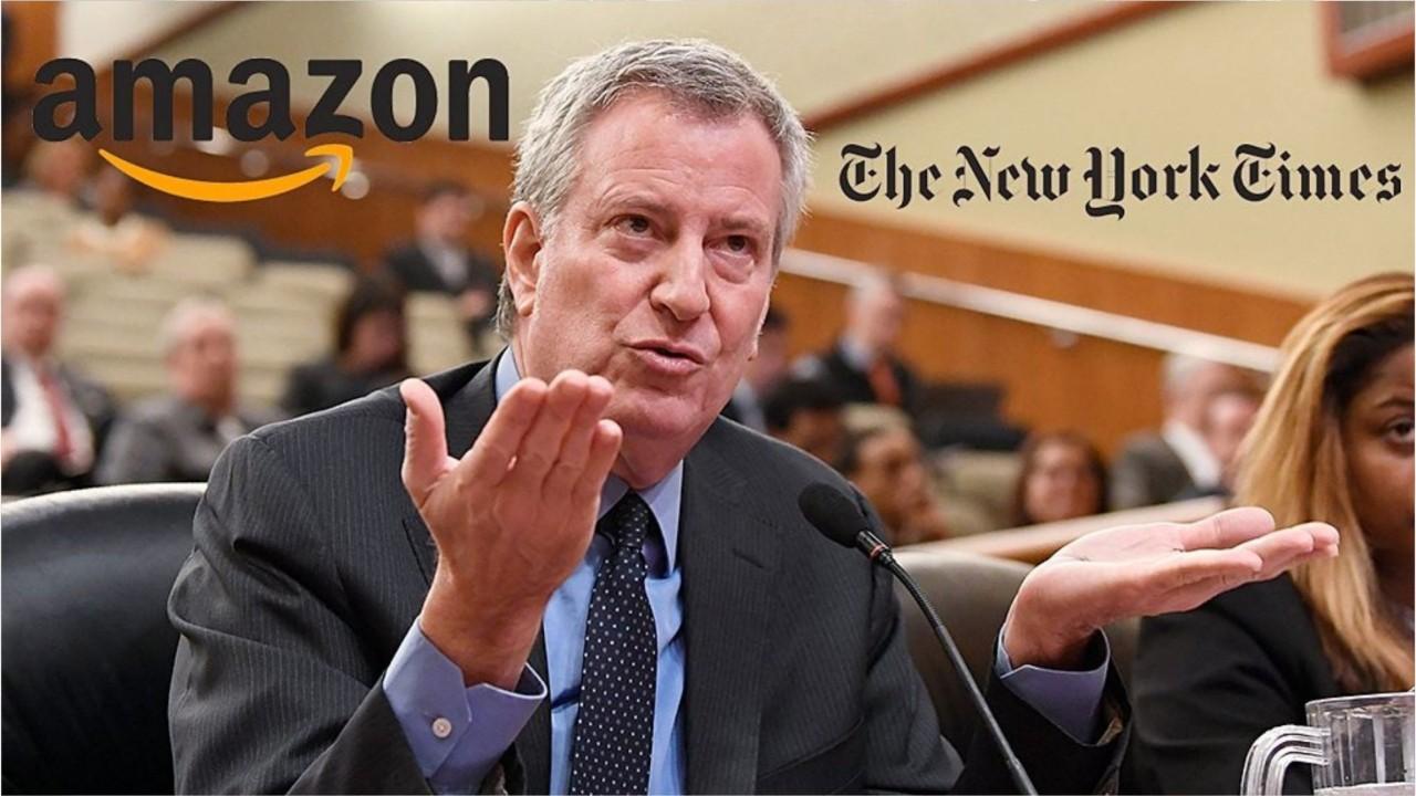 New York Times Editorial Board mocks De Blasio, blasts Democratic leaders over Amazon debacle