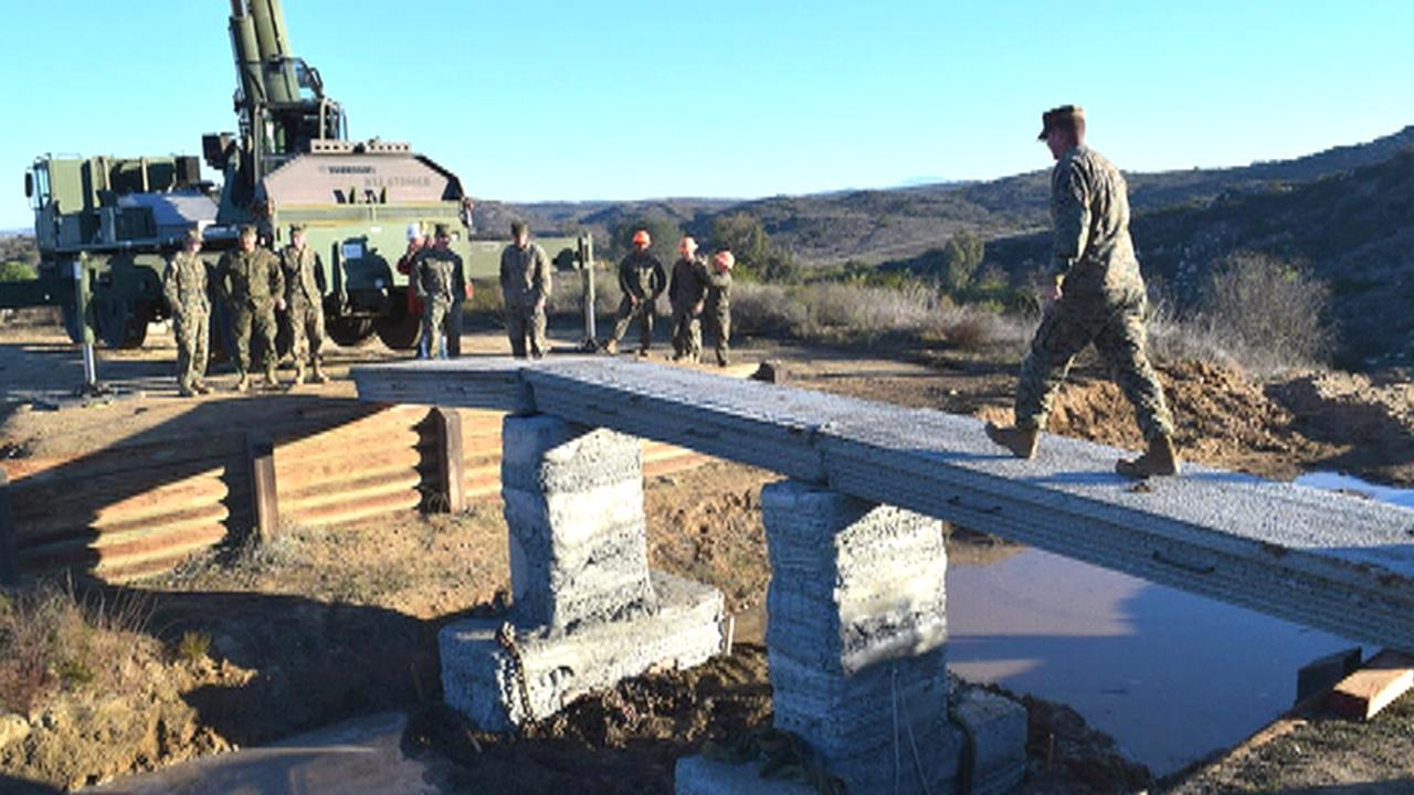 California Marines successfully 3D print the first reinforced concrete bridge