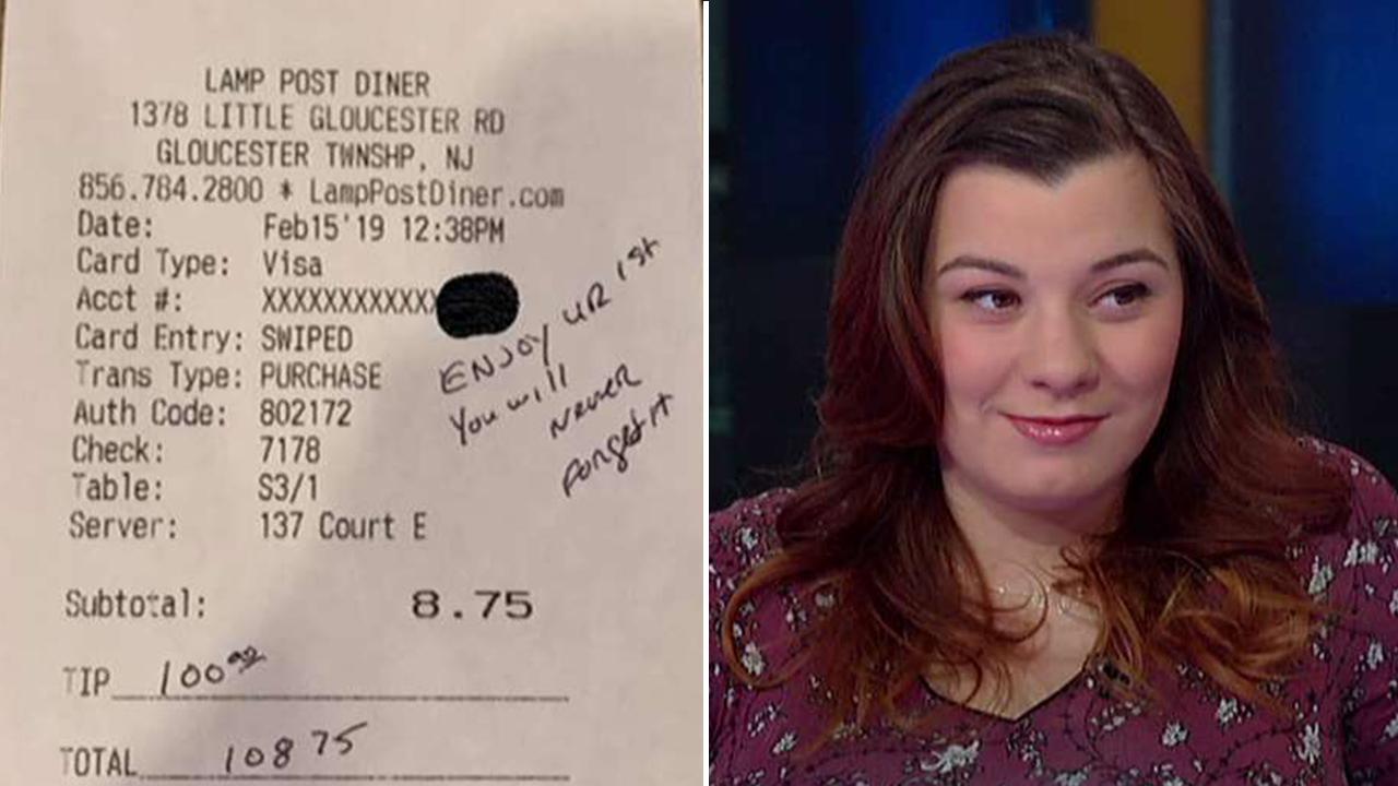 'It meant a lot to me': Pregnant waitress who got $100 tip from cop speaks out