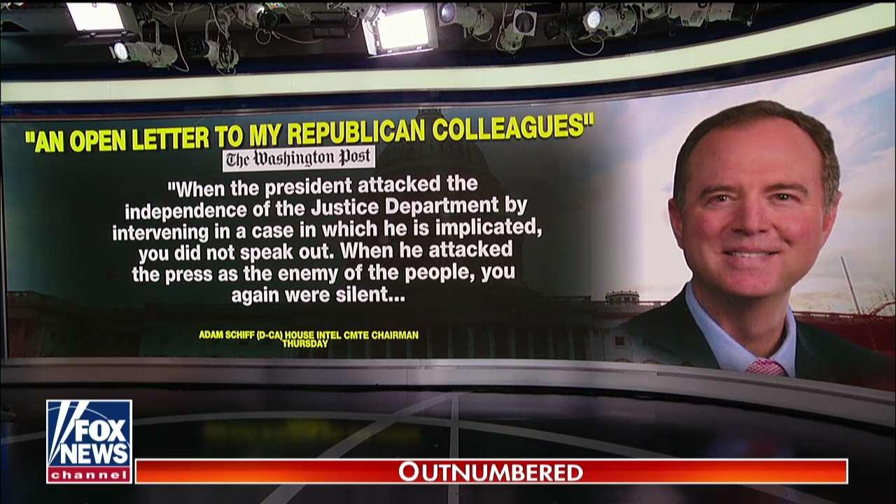 "Outnumbered" reacts to Adam Schiff's open letter to Republican lawmakers